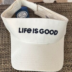 Life Is Good Cream Visor NWT
